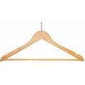 Wooden Anti-Theft Hanger (Natural/Chrome)